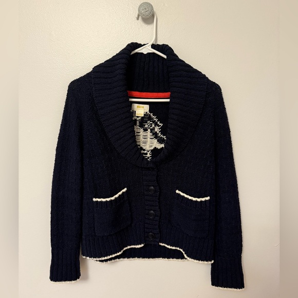 Anthropologie Maeve Seahorse Cardigan Sweater XXS. Great Condition. - Picture 3 of 6